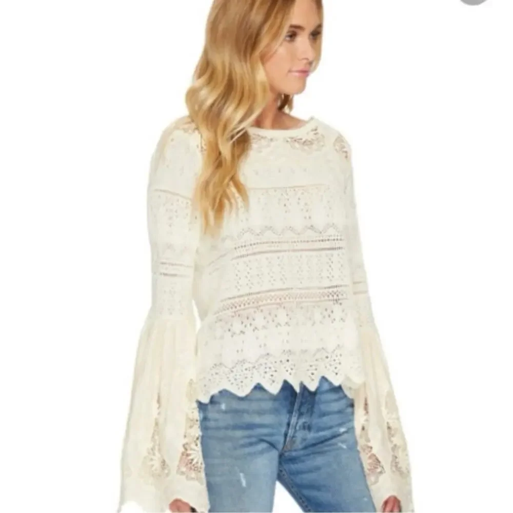 Free People Once Upon A Time Lace Blouse